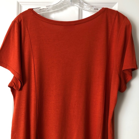 NWT J. Jill Size XL Rust Orange Elliptical Tee - Picture 7 of 7